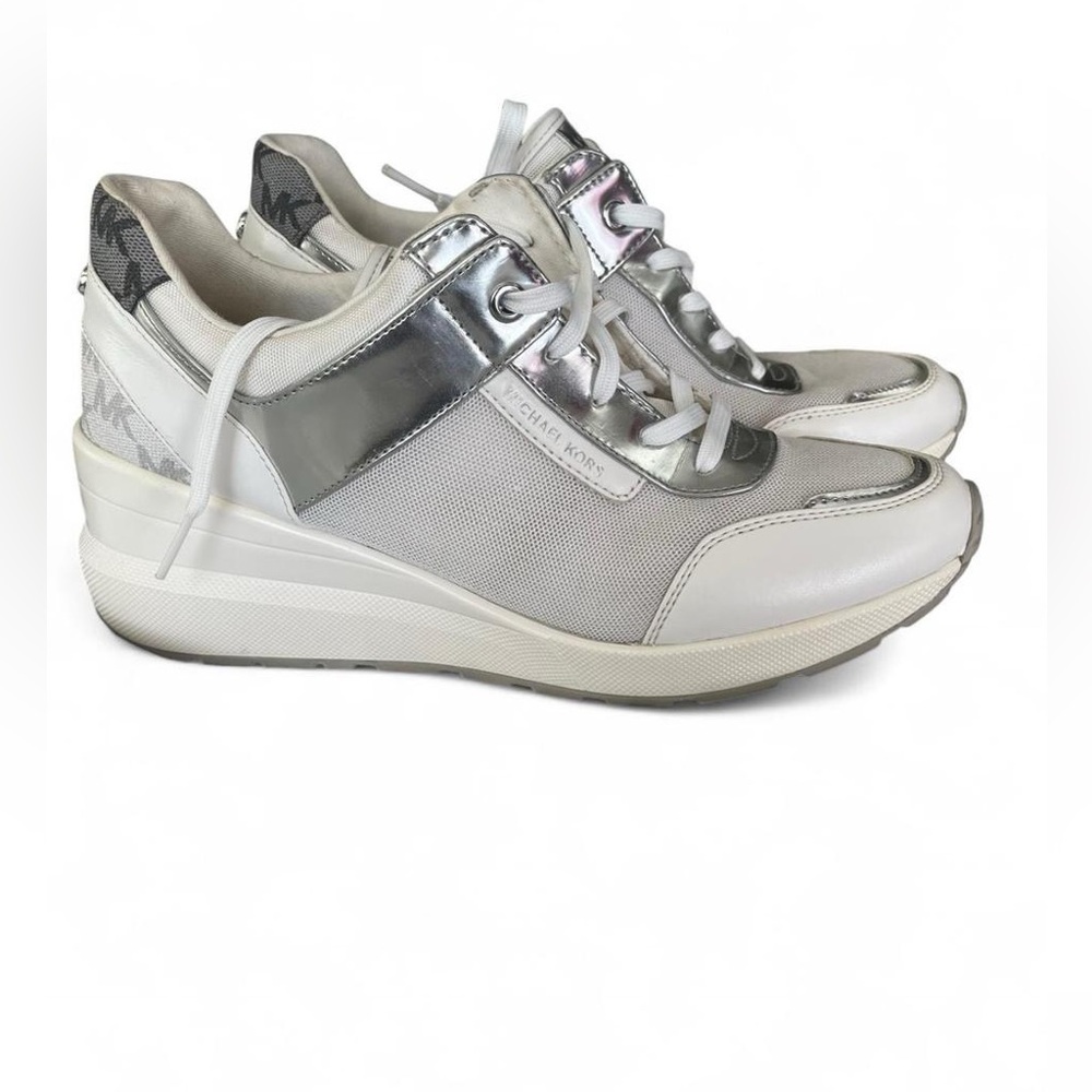 Michael Kors Cream and Silver Women's Sneakers
